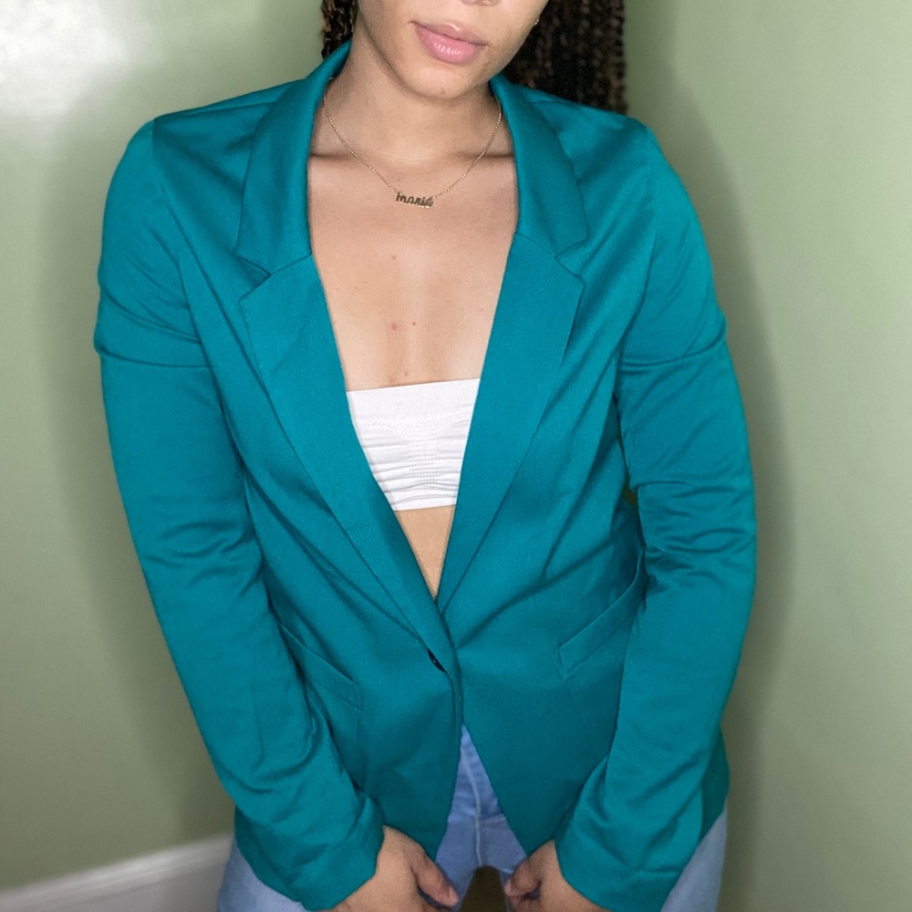 F21 Teal Blazer